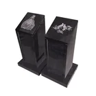 Granite Headstones and Monuments GME033 Black Granite Double Headstones Monuments
