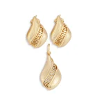 E10185 China Guangzhou Jewelry Fashion Elegant Earring Sets For Women Copper Pendant Gold Plated Earrings