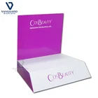 Cosmetic pdq counter top cardboard display, pop corrugated paper table display stand