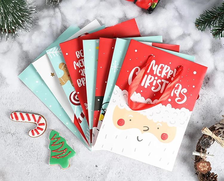 christmas art paper gift bags for packaging