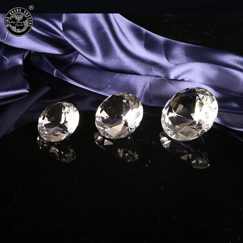 clear cut crystal diamond for wedding gift