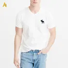 Wholesale Supima Cotton T shirt Mens Slim Fit White Gym T Shirt Printing Custom Workout T shirt