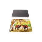 custom design city landscape high quality transparent rectangular 48X68mm crystal glass magnet souvenir