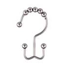 Best sale 12pcs per set metal double shower curtain rings curtain hooks types