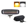 Automobile Driving Warning Light Offroad Flashing 12V 6 Inch Amber Car 4X4 Strobe LED Work Light