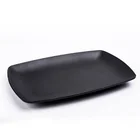 wholesale high quality Japanese black melamine sushi plate