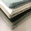 Solid color stonewashed soft plain dyed blend 55% linen 45% cotton fabric for cloth