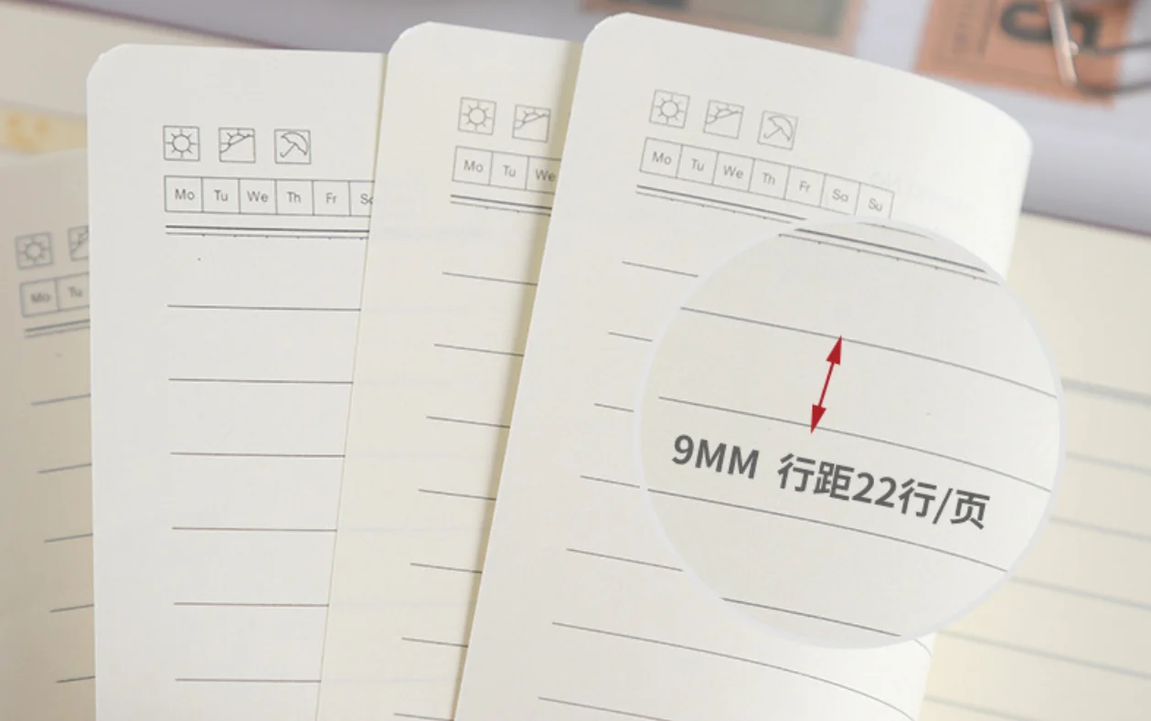 custom logo a5 pu leather diary notebook gift set