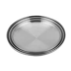 Round 201 Stainless Steel Metal Food Plate Tray