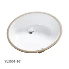 YL3008 Quality Bathroom Vanity Cabinet Hand Ceramic New Model Toilet Under Counter Price Rectangular Wash Basin
