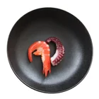 7 "Nordic Steak Pasta Cake Dessert Custom Round Ceramic Plate
