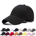 Wholesale mens Blank Plain black custom logo baseball cap