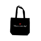 wholesale capacity oversized Prints Pattern Zipper Cotton Tote Bags canvas bag
