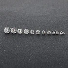 Luxury 925 Sterling Silver White Gold Pave Cubic Zircon Diamond Studs Earring