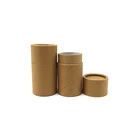Customized Push-up Sunscreen deodorant paper Tube Biodegradable Cosmetic Kraft Cardboard Paper cylinder Packaging