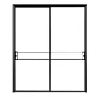 Aluminum alloy simple black light luxury style kitchen sliding door