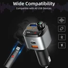 PD 18W QC3.0 Charging 12-24V Digital Display Car Kit Bluetooth Handsfree Rds Fm Transmitter