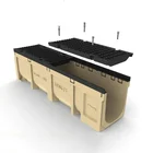 2019 Stainless Steel Grating Cover fixed With Precast Drainage Channel and Concrete Gutters for Garden area