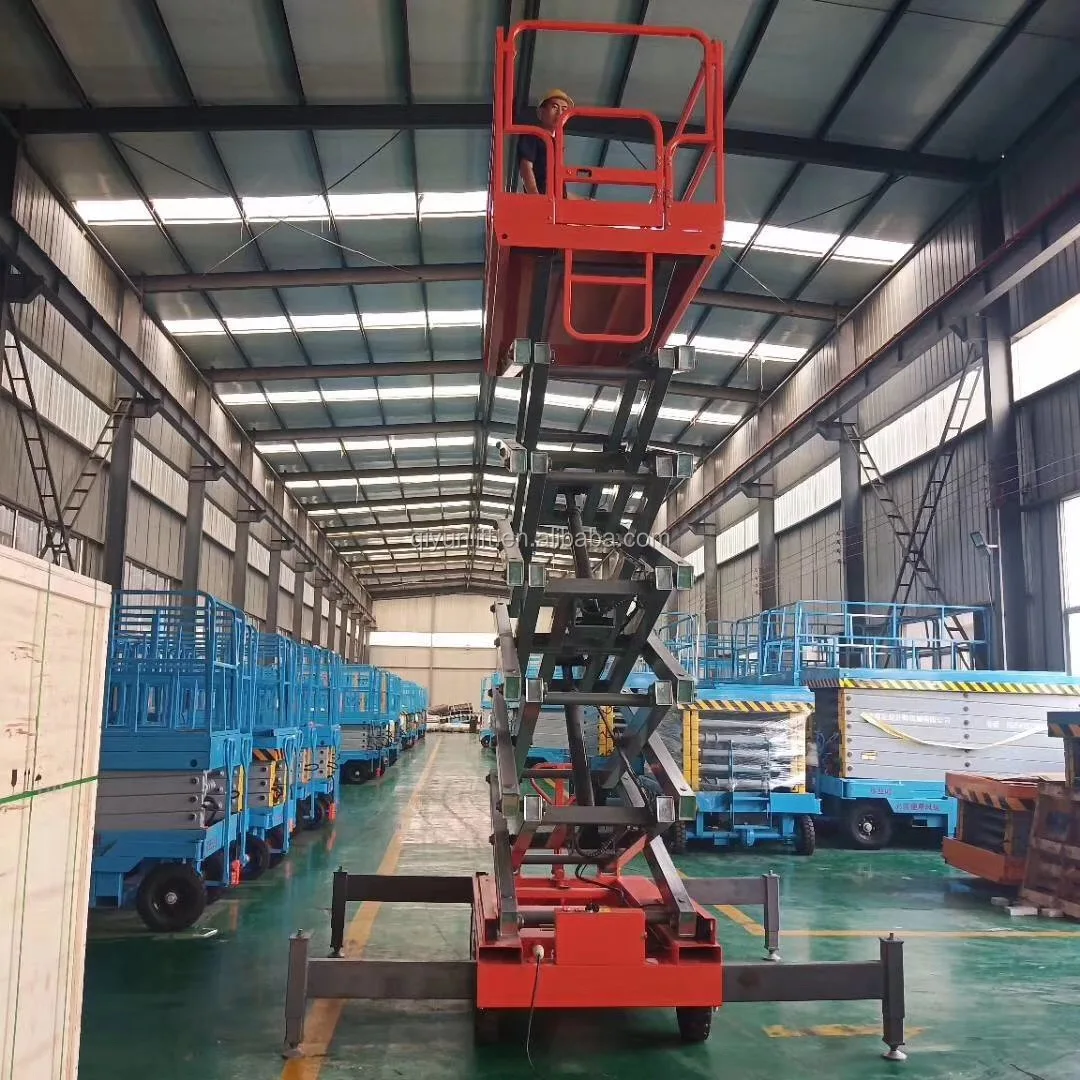 Qiyun Brand Adjustable Hydraulic Vertical Mobile Electric Scissor Lift