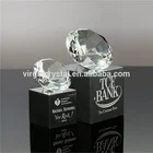 High quality large diamond with black crystal base as trophy parts