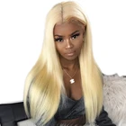 Full Cuticle Aligned Unprocessed European 613 Straight Virgin Russian Hair Lace Front Wig / Full Lace Wig
