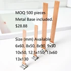 Smokeless soy wood wick candle multiple size wick wooden 2.6cm 6cm 9cm 15cm 20cm wooden wick for liquid repellent