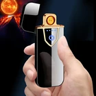 Electric USB Charging Lighter Cigarette Smoking Touch Screen Lighter Custom Logo