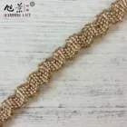 Eco-friendly Braid Decorative Zig Zag Lace Gold Braid Trim