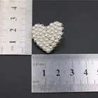 Button Factory Wholesale 18mm Heart Pearl Rhinestone Button For Garment And Shoes