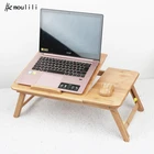 ECO-friendly multifunctional kids adult adjustable bamboo wooden bed table for laptop and study folding