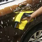 China factory supply cheap double sided quick drying coral fleece microfiber car wash towel with banded edging