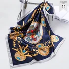Digital print custom design 100% silk satin printing scarf women