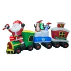 Train Fast Inflation Safe And Stable Animal Inflatable Santa Claus Driving Train For Home Animal Inflatable