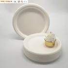 Eco-Friendly Disposable 7 inch Plates Made of Sugar Cane Fibers