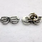 Custom design europe hard enamel pins cool glasses badges zinc alloy man accessory