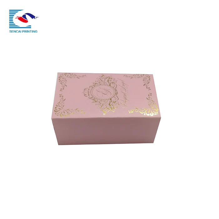 custom pink small cosmetic paper box package for perfume bottles