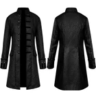 2019 wish amazon hot style retro stand collar men's medieval costume jacket windbreaker long
