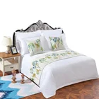 Korean Style Polyester Satin King Size 100 Cotton Bedding Set for Hotel