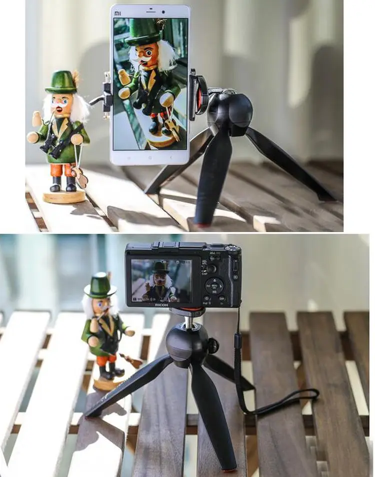Yunteng YT-228 Mini Lightweight Tripod Stand With Phone Holder Clip and Ball Head for Smartphone Digital DSLR Camera