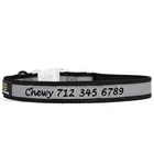 Custom High Reflective Nylon Personalized Dog Collar with Name Embroidered