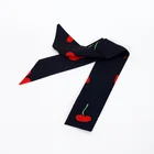 Scarf With Butterfly Series Tied Bag Handle Silk Scarf Small Ribbon Decorative Bag With Ladies Scarf