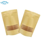 Wholesale custom stand up pouch resealable ziplock paper organic empty tea packaging bag