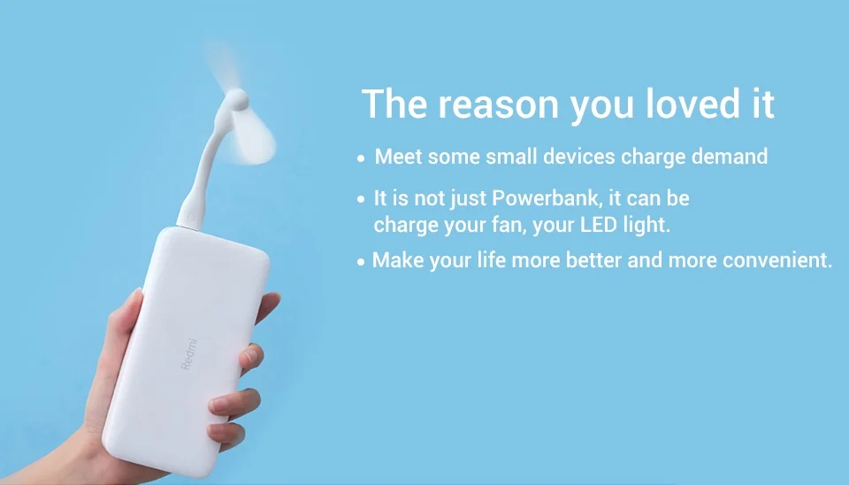 Wholesale Original Xiaomi Redmi 10000mAh Dual USB Input Output Charger Portable Power Bank