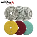 4 Inch Sprial White Three Step Granite Wet Polishing Pads