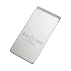 custom metal magnetic mens metal money clip chrome finish brass logo metal stainless