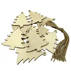 Wooden Tags Christmas Tree Decor Art Craft Ornaments for DIY Scrapbooking