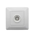 Socket EU Standard PC Material Electric Satellite Socket Television Wall Socket