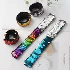 High Quality Wristband Manufacturer High Quality Paillette Slap Bracelet Wristband