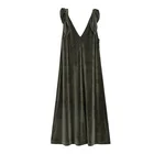 Custom O-neck short sleeve casual summer office dress with zipper