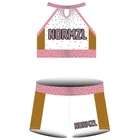 Rhinestone Free Sample Children Sublimated Printing Lyrical Cheer uniforms Dance Costumes For Girls